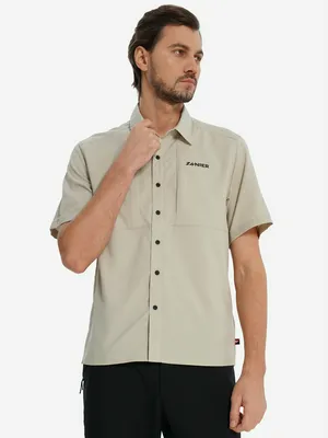 Мужская рубашка с коротким рукавом Zanier, бежевый, арт. 140971Z08-T0