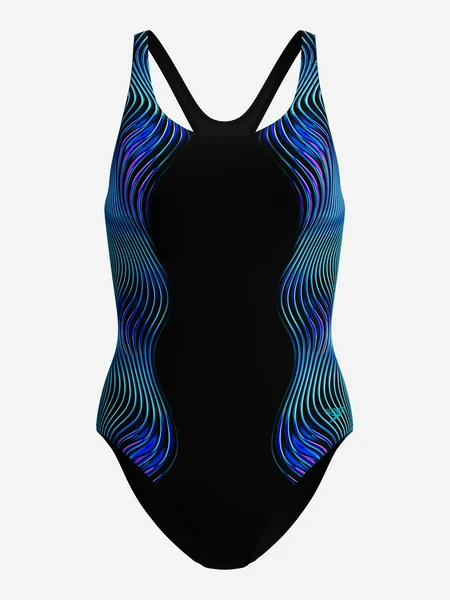 Купальник слитный женский Speedo Print Medalist, черный, арт. 8-A000266002S0Y-C16LO