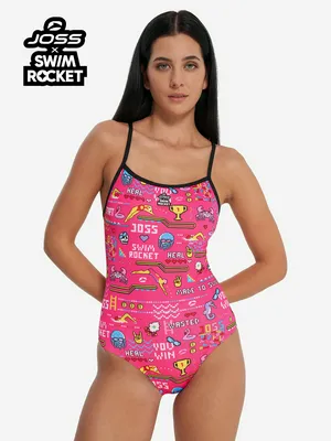 Слитный купальник Joss x Swim Rocket, розовый, арт. 132167JSS-X2