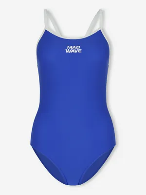 Купальник слитный женский Mad Wave Nera Anti-Chlor, синий, арт. M015507M41-04W