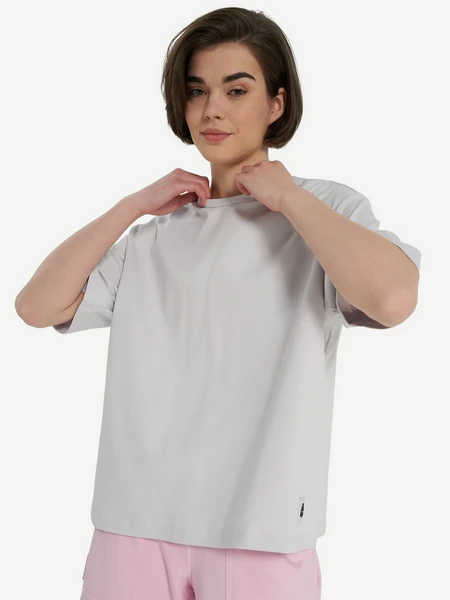 Футболка женская оверсайз Kappa, серый, арт. 137689KAP-90