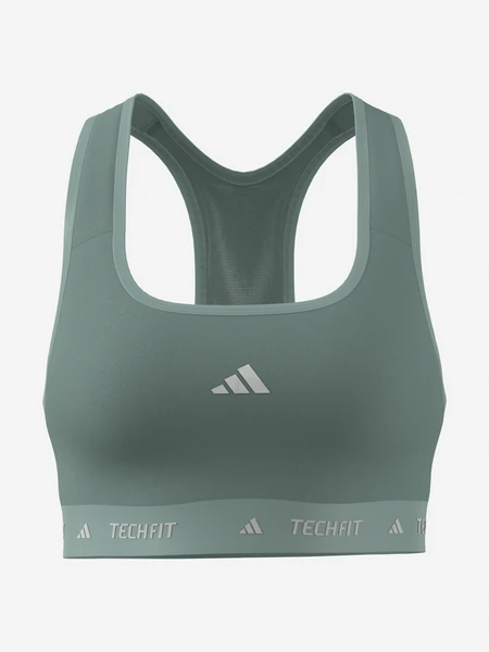 Спортивный топ-бра Adidas, зеленый, арт. JZ4971A01