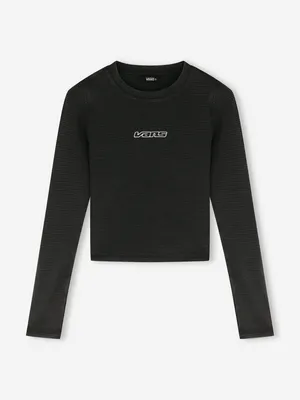 Лонгслив Vans Teri Waffle, черный, арт. VN000TBQBLK1V0D