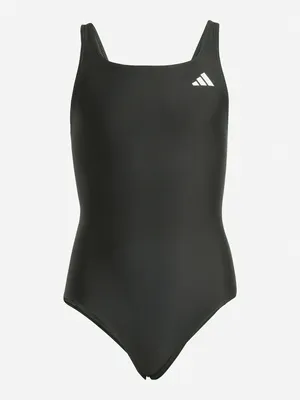 Слитный купальник Adidas для девочек, черный, арт. JM8223A01