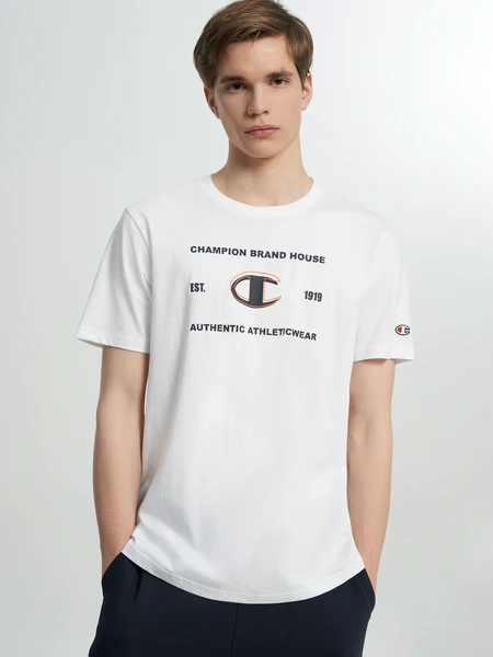 Футболка Champion с принтом, белый, арт. 222832C0K-WW001