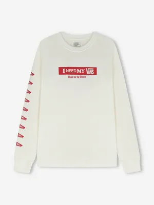 Лонгслив Vans I Need My LS, белый, арт. VN000SRDWHT1V0D