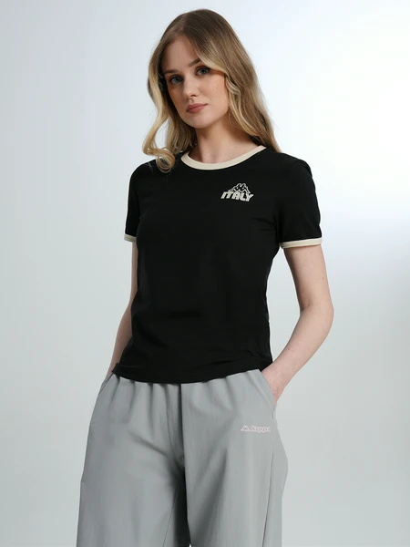 Футболка женская Kappa Italy, черный, арт. 144128KAP-99