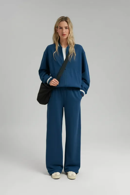 Трикотажные брюки Finn Flare из футера, синий, арт. FSG110108