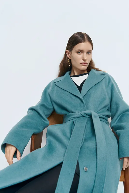 Пальто Finn Flare oversize силуэта, зеленый, арт. FBD11034