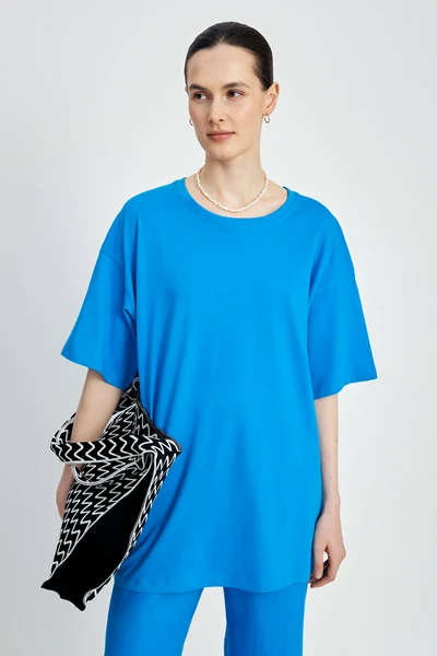 Футболка oversize Finn Flare, фиолетовый, арт. BAS-100107