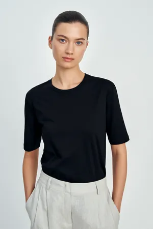 Футболка Finn Flare из мерсеризованного хлопка, черный, арт. BAS-100175