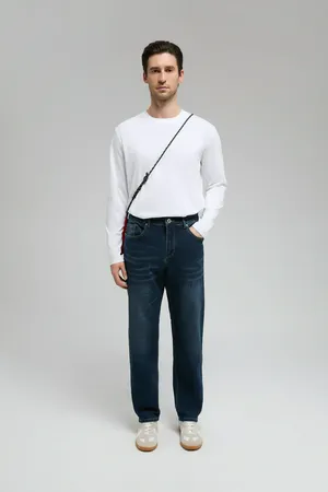 Мужские джинсы Tapered Fit Finn Flare, синий, арт. B21-25009