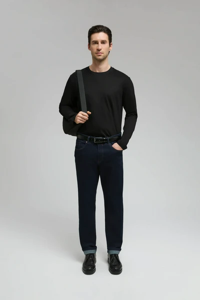 Мужские джинсы Tapered Fit Finn Flare, синий, арт. B21-25009