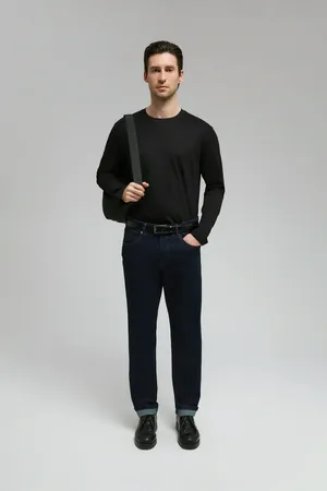 Мужские джинсы Tapered Fit Finn Flare, синий, арт. B21-25009