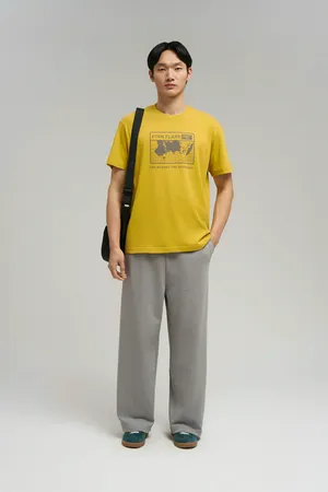 Футболка Finn Flare comfort fit, желтый, арт. FBG21075