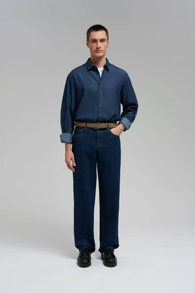 Джинсы FINN FLARE straight fit, синий, арт. FBG25006