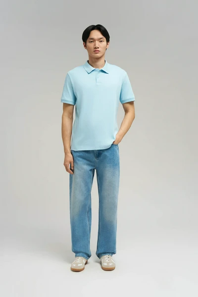 Поло FINN FLARE slim fit, серебристый, арт. FBG21038