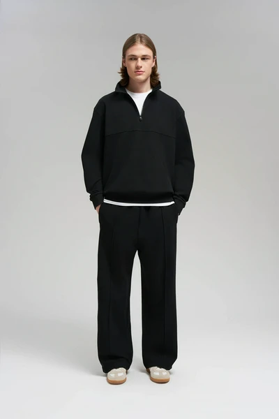 Трикотажные брюки FINN FLARE oversize, черный, арт. FBG21032