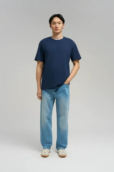 Футболка Finn Flare comfort fit, синий, арт. FBG21053