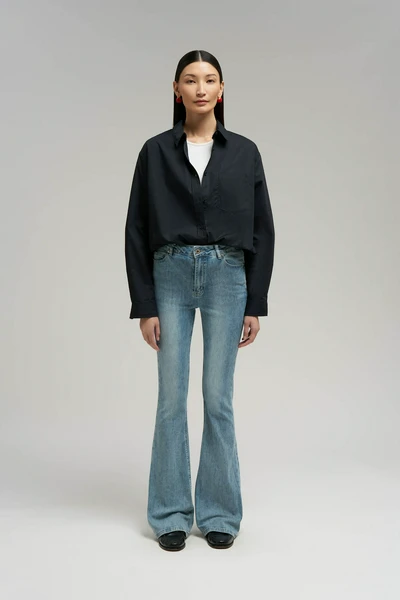 Джинсы bootcut Finn Flare, голубой, арт. FBG15000