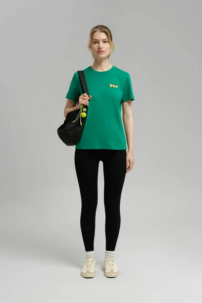 Футболка FINN FLARE regular fit из хлопкового джерси, зеленый, арт. FBG110122