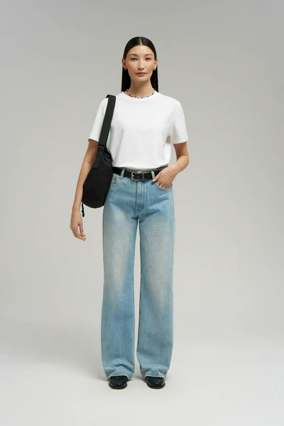 Футболка FINN FLARE regular fit из джерси, белый, арт. BAS-100197