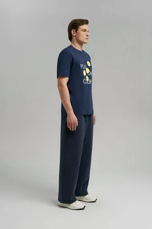 Футболка Finn Flare regular fit из хлопкового джерси, синий, арт. FBG21067