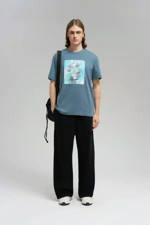 Футболка Finn Flare из хлопкового джерси, синий, арт. FBG22082-1P