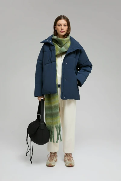 Куртка FINN FLARE oversize с капюшоном, синий, арт. FWF11048