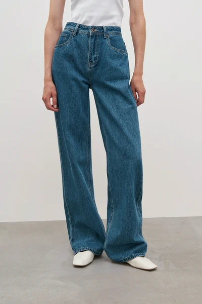 Джинсы Finn Flare loose fit, синий, арт. FAD15008