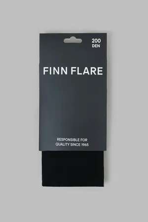 Колготки FINN FLARE хлопковые, черный, арт. FAE11702