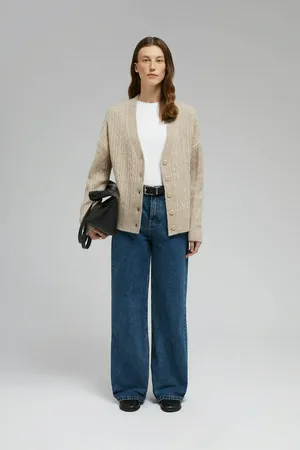 Кардиган FINN FLARE с шерстью, бежевый, арт. FAF11128