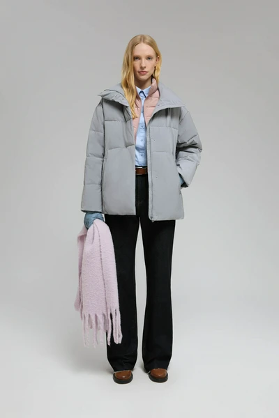 Куртка FINN FLARE oversize с капюшоном, серый, арт. FWF11048