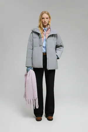 Куртка FINN FLARE oversize с капюшоном, серый, арт. FWF11048