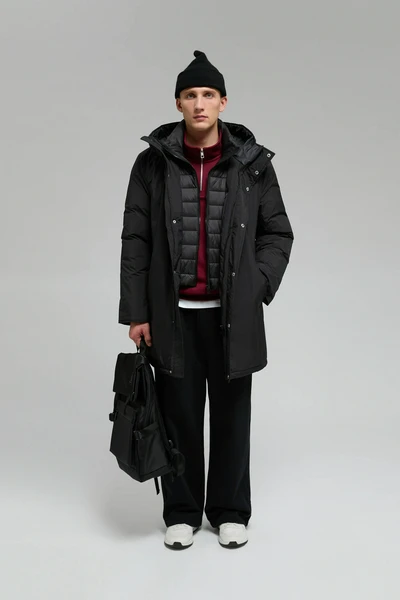 Мужское пуховое полупальто FINN FLARE, черный, арт. FWE21012