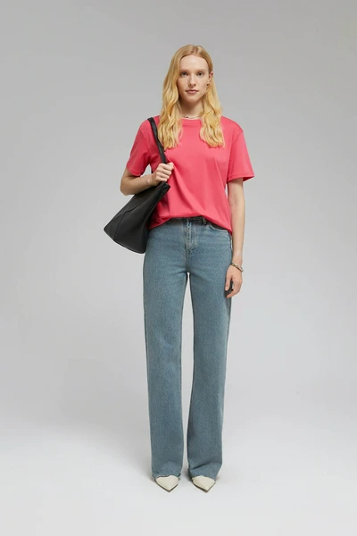Футболка FINN FLARE из мерсеризованного хлопка, розовый, арт. BAS-100161