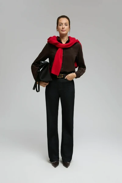 Джинсы FINN FLARE расклешенные с высокой посадкой, синий, арт. FBF15012