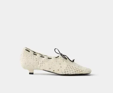 Туфли из кроше Askent, бежевый, арт. TF.28.lace-MLK