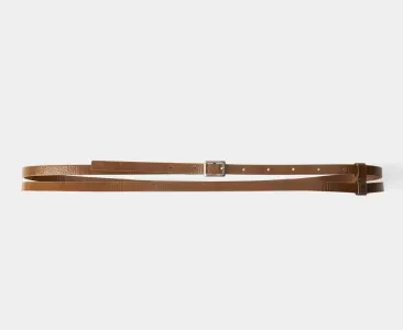 Ремень Askent с прямоугольной пряжкой, коричневый, арт. R.119.GMM-BR