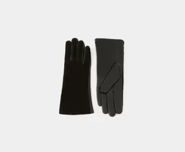 Перчатки Askent из кожи и замши, черный, арт. WP.M/2/W-BL
