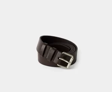 Ремень из гладкой кожи Askent, коричневый, арт. RM.92/125.CPM-BR