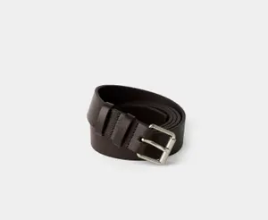 Ремень из гладкой кожи Askent, коричневый, арт. RM.92/125.CPM-BR