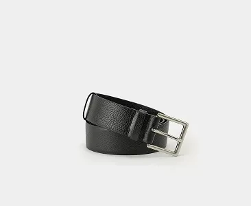 Ремень Askent из натуральной кожи, черный, арт. R.92/95.VL-BL