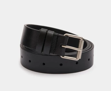 Ремень Askent из гладкой кожи, черный, арт. RM.92/125.CPM-BL